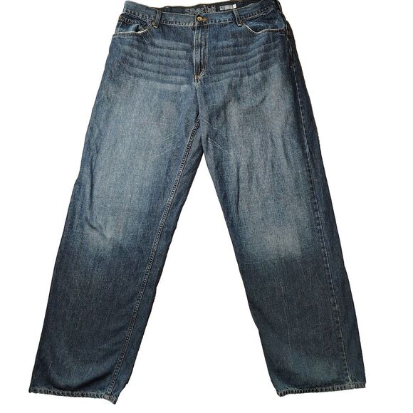Levi's Other - Levis SilverTab Baggy Jeans‎ Mens 42x38 Blue Loose Faded Whiskered Grunge Denim